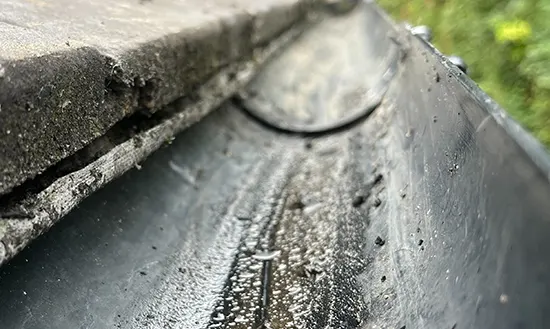 Clear gutter after cleaning